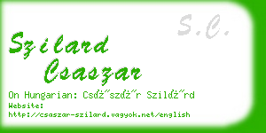 szilard csaszar business card